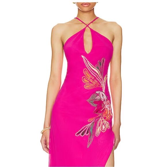 TULAROSA Revolve Camilla Maxi Dress in Pink Yarrow Sz XS NWOT - Picture 2 of 11